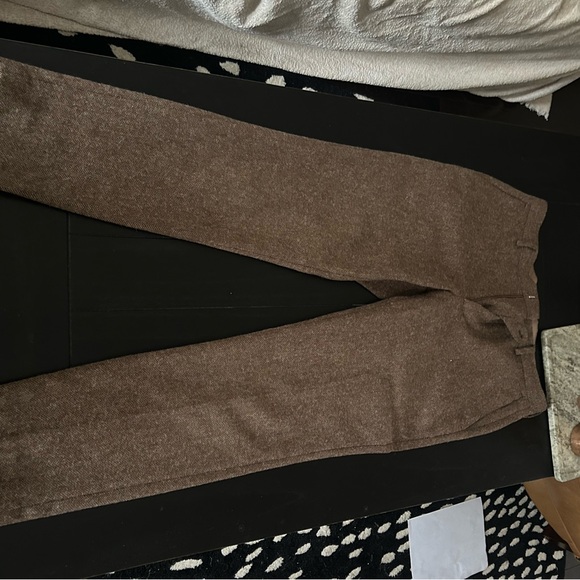 J. Crew Cream Wool Trousers 32/30